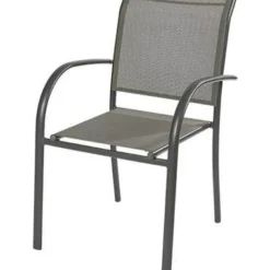 Central Park Tuinstoel Bea Stapelbaar Aluminium/Textileen Antraciet-Brico