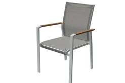 Central Park Tuinstoel Bonifacio Stapelbaar Aluminium/Textileen Taupe-Brico Discount