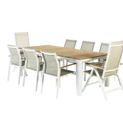 Central Park Tuinstoel Bonifacio Stapelbaar Aluminium/Textileen Taupe-Brico Discount