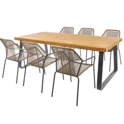 Central Park Tuinstoel Frejus Stapelbaar Wicker Donkergrijs 65,5X62X84Cm-Brico Sale