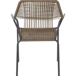 Central Park Tuinstoel Frejus Stapelbaar Wicker Donkergrijs 65,5X62X84Cm-Brico Sale