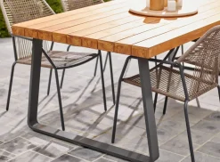 Central Park Tuinstoel Frejus Stapelbaar Wicker Donkergrijs 65,5X62X84Cm-Brico Sale