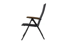 Central Park Tuinstoel Limoux Verstelbaar Textileen/Teakhout Antraciet-Brico Best