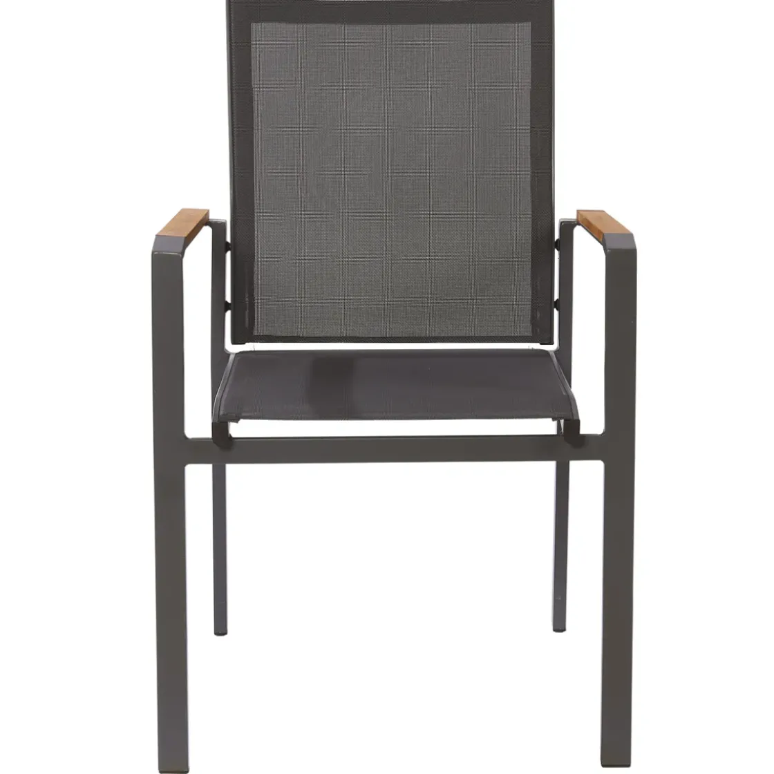 Central Park Tuinstoel Limoux Stapelbaar Antraciet Textileen/Teakhout-Brico Clearance