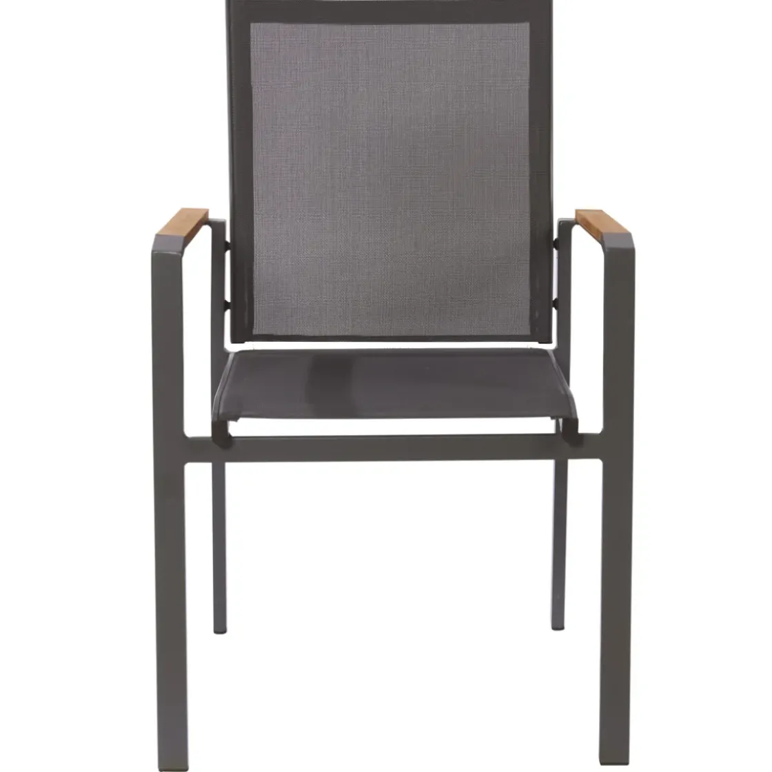 Central Park Tuinstoel Limoux Stapelbaar Antraciet Textileen/Teakhout-Brico Clearance
