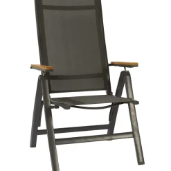 Central Park Tuinstoel Limoux Inklapbaar Aluminium/Textileen/Teakhout-Brico New