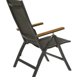 Central Park Tuinstoel Limoux Inklapbaar Aluminium/Textileen/Teakhout-Brico New