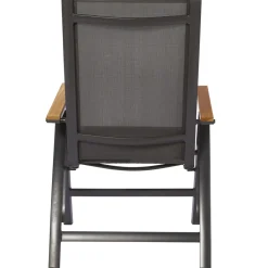 Central Park Tuinstoel Limoux Inklapbaar Aluminium/Textileen/Teakhout-Brico New