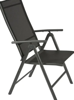 Central Park Tuinstoel Palma Verstelbaar Antraciet/Zwart-Brico Online
