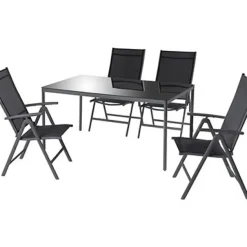 Central Park Tuinstoel Palma Verstelbaar Antraciet/Zwart-Brico Online