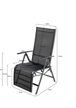 Central Park Tuinstoel Palma Verstelbaar Aluminium/Textileen Antraciet-Brico Sale