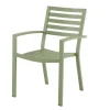 Central Park Tuinstoel Stapelbaar Aluminium Olijfgroen 61,5X57,5X85,5Cm-Brico Discount