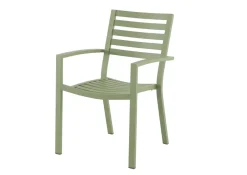 Central Park Tuinstoel Stapelbaar Aluminium Olijfgroen 61,5X57,5X85,5Cm-Brico Discount