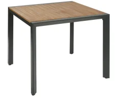 Central Park Tuintafel Aluminium Donkergrijs 90X90Cm-Brico Discount