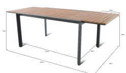 Central Park Tuintafel Analee Uitschuifbaar 146/219X90Cm-Brico Online