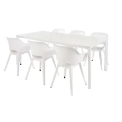 Central Park Tuintafel Ciotat Keramiek Glas/Aluminium Verstelbare Poten 205X100X75Cm-Brico New