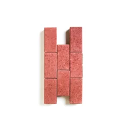 Cobo Garden Betonstraatsteen Rood Facetrand 22X11X5Cm-Brico Online