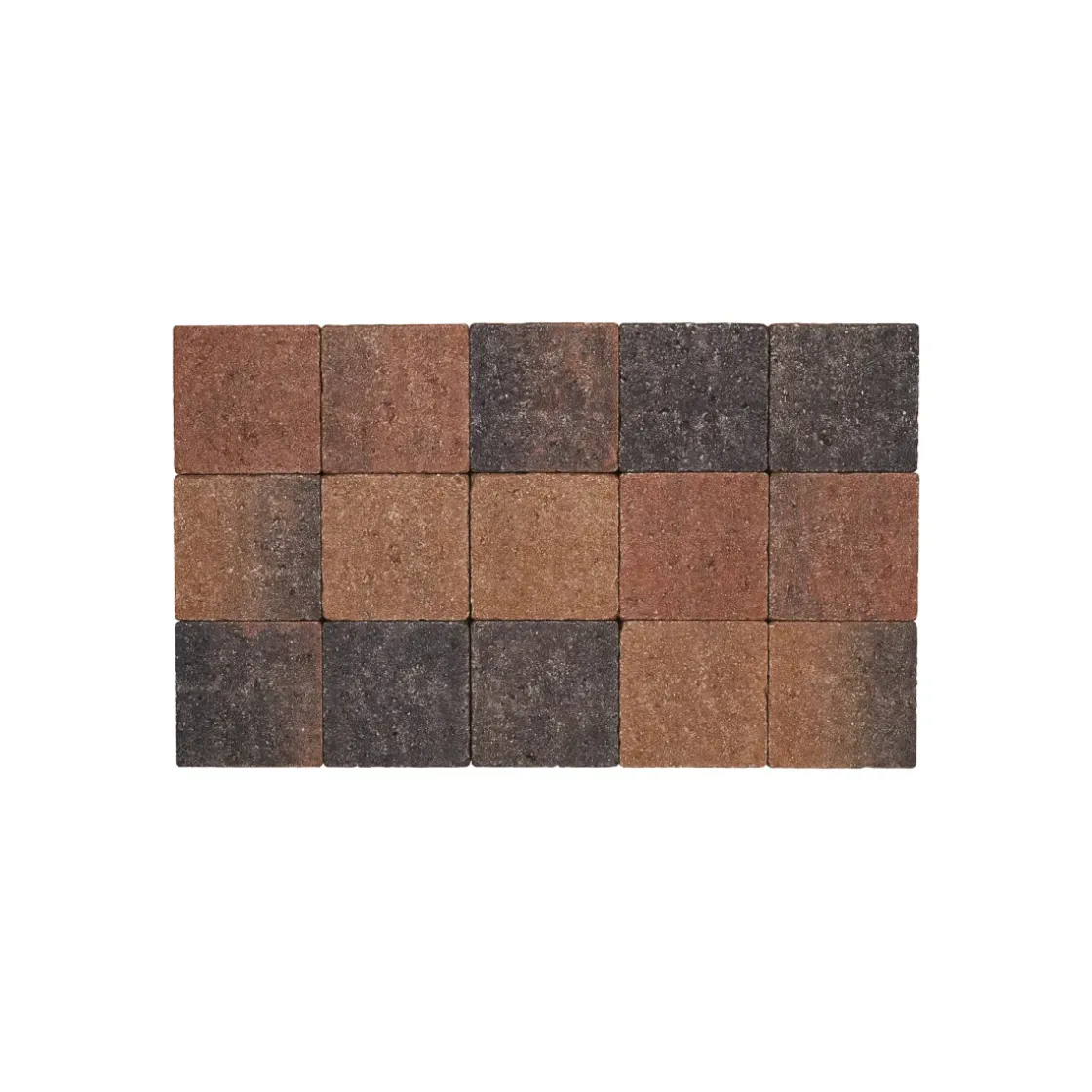 Coeck Kassei Bruin-Zwart In-Line Getrommeld 15X15X6Cm-Brico Hot