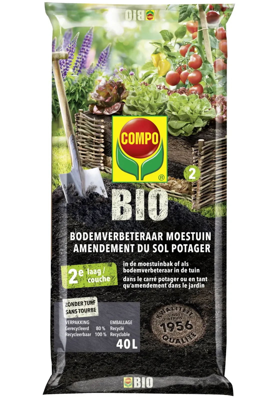 Compo Bio Moestuin Bodemverbeteraar 40L-Brico New