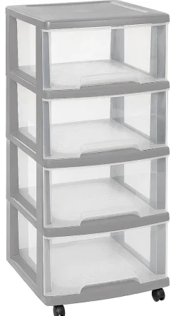 Brico Curver Ladesysteem Met Wielen Essentials Lichtgrijs 4X20L Online