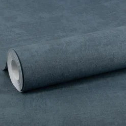 Decomode Vliesbehang Concrete Mat Blauw-Brico Hot