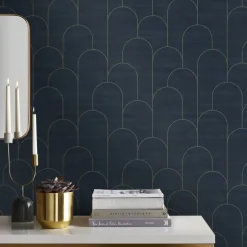 Decomode Vliesbehang Odile Blauwgroen-Brico Online