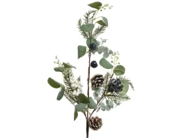 Brico Decoris Bessen/Dennenappel/Blad Groen 80Cm