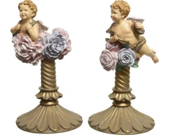 Brico Decoris Kandelaar Polyresin 27Cm Creme