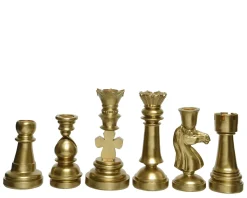 Brico Decoris Kandelaar Schaak Polyresin Goud 24,5Cm Outlet