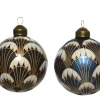 Brico Decoris Kerstbal Glas Zwart/Blauw 1Stuks Discount