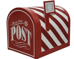 Brico Decoris Postbus North Pole Post Rood-Wit 24Cm Sale