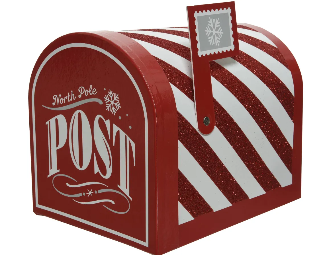 Brico Decoris Postbus North Pole Post Rood-Wit 24Cm Sale