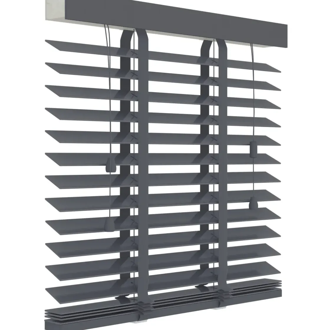 Decosol 955 Horizontale Jaloezie Hout Antraciet 80X220Cm-Brico Outlet