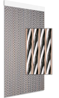 Degor Deurgordijn Dara Zwart/Wit 90X210Cm-Brico Sale