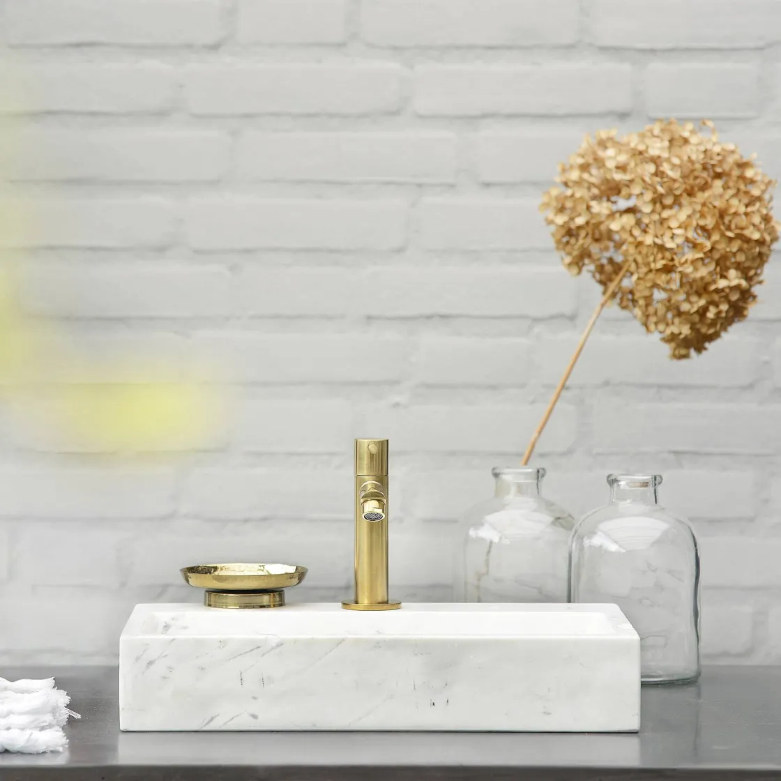 Brico Differnz Fonteinkraan Mix&Match Recht Goud Mat New