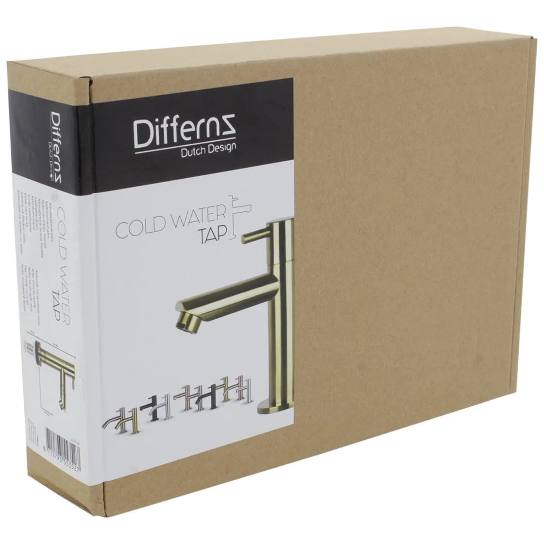 Brico Differnz Fonteinkraan Mix&Match Recht Goud Mat New