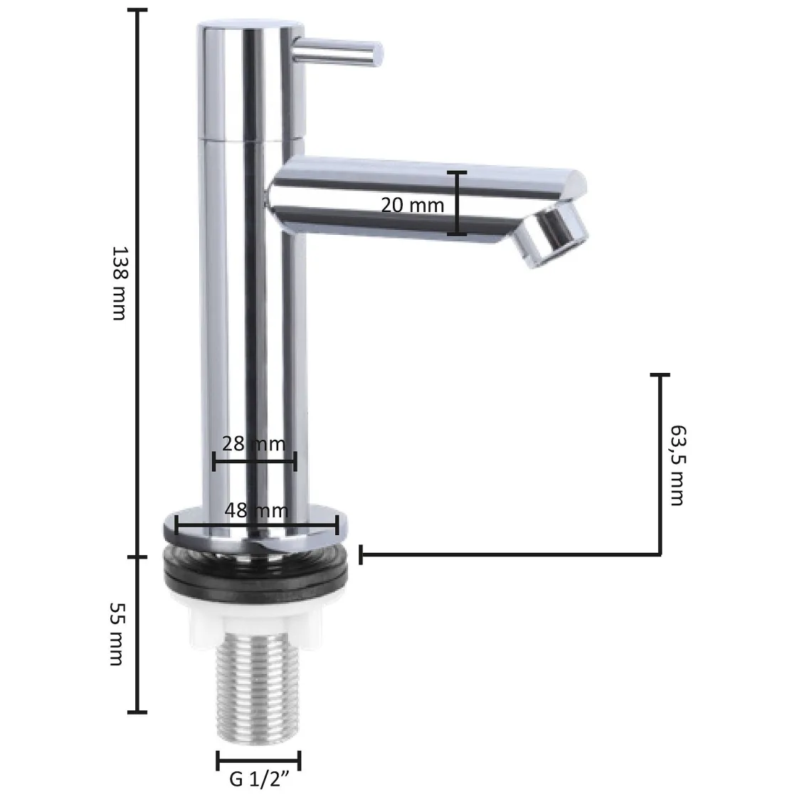 Brico Differnz Fonteinkraan Mix&Match Recht Chroom Sale