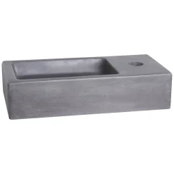 Brico Differnz Fonteinset/Handdoekrek Jukon Beton Grijs/Zwart 38,5Cm Best