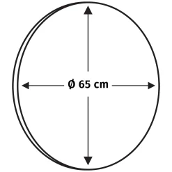 Brico Differnz Spiegel Rond O65Cm Zwart Kader Discount