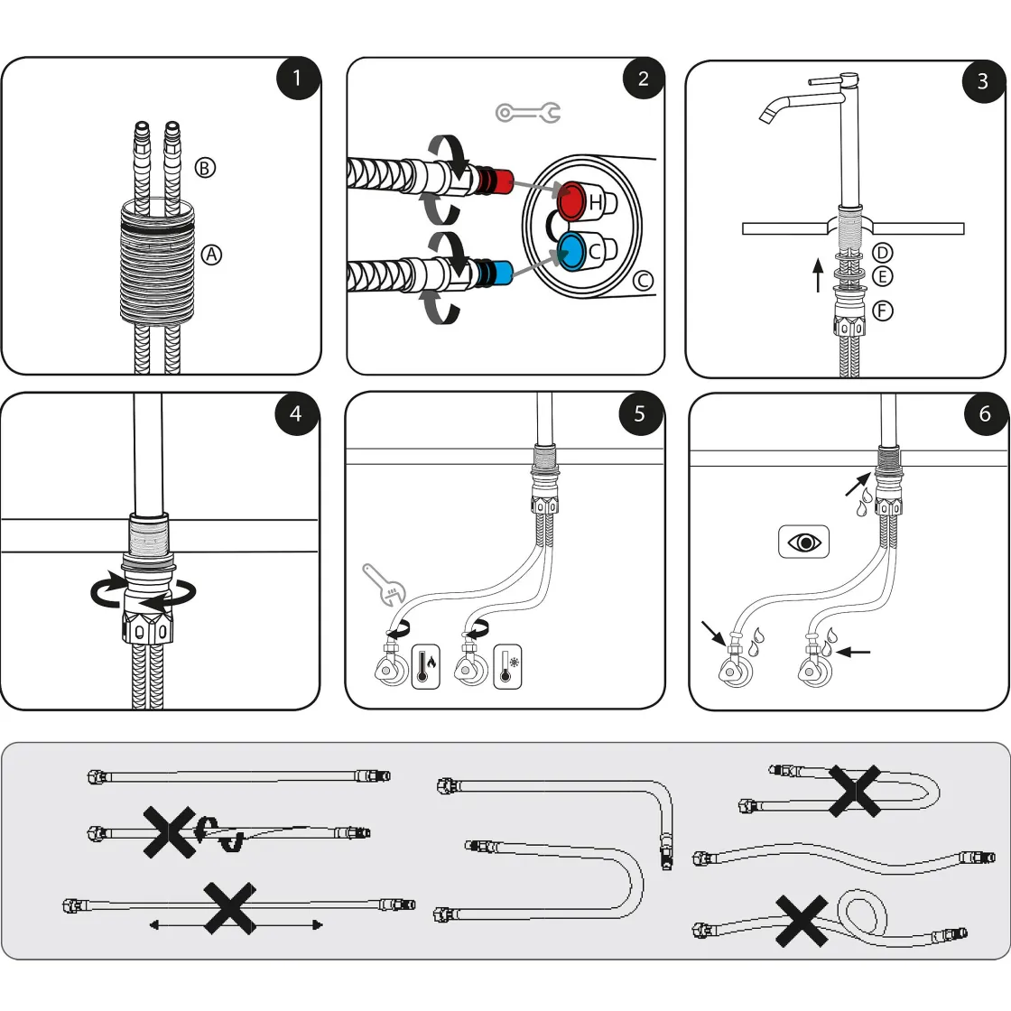 Brico Differnz Wastafelkraan Koud/Warm Hoog Gebogen Goud Discount