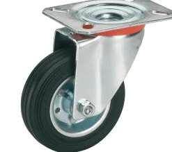 Dorner Helmer Zwenkwiel Rubber Zwart/Oranje 125Mm-Brico Sale