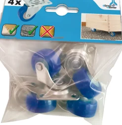 Dorner+Helmer Zwenkwielset Voor Meubels Blauw 4St-Brico Clearance