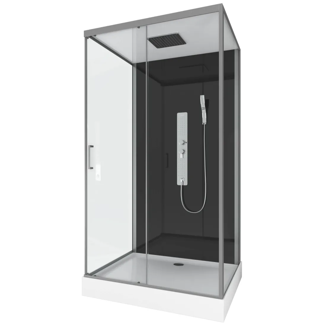 Brico Douchecabine Aurlane Trendy Style Rechthoekig Omkeerbaar Met Hydromassage 110X80Cm