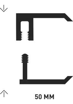 Dumaclin Randprofiel Klik Grijs 250Cm-Brico New