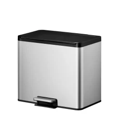 Brico Eko Pedaalemmer Essential Met 3 Binnenemmers Voor Het Scheiden Van Afval Geborsteld Rvs 3X9L Hot