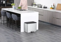 Brico Eko Pedaalemmer Essential Met 3 Binnenemmers Voor Het Scheiden Van Afval Geborsteld Rvs 3X9L Hot