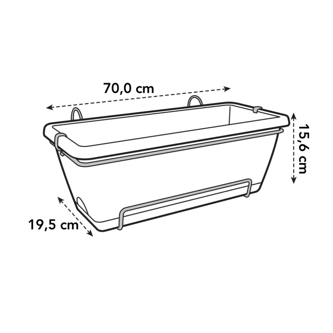 Elho Balkonbak Barcelona 70Cm Antraciet-Brico Outlet