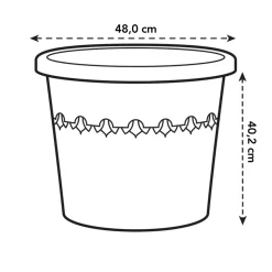 Elho Bloempot Algarve Cilindro Rond Wielen O48Cm Terra-Brico Hot