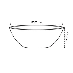 Elho Bloempot Brussels Diamond Ovaal 36Cm Oyster Pearl-Brico Online