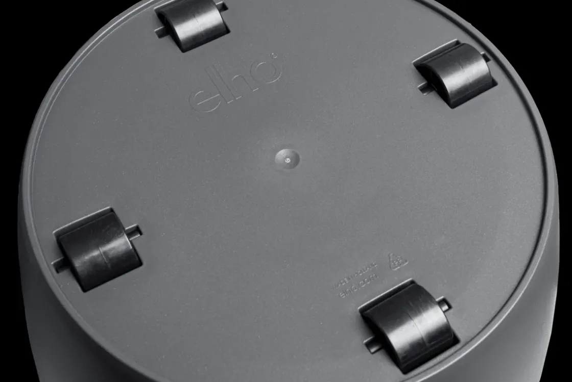 Elho Bloempot Brussels Rond Wielen O40Cm Antraciet-Brico New